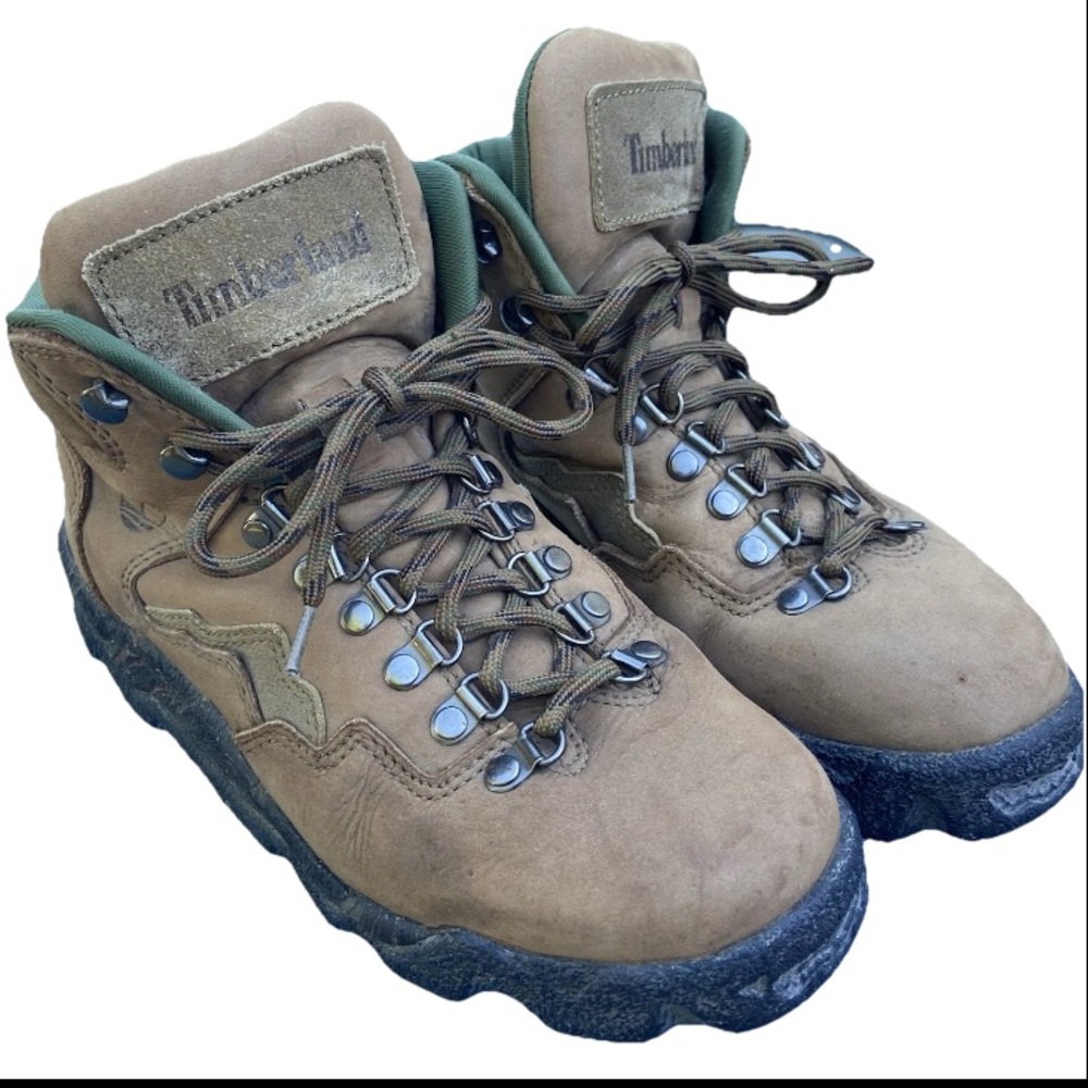 Timberland Size 8 Boots Lace Up Outdoor Hiking Leather Shoes Waterproof